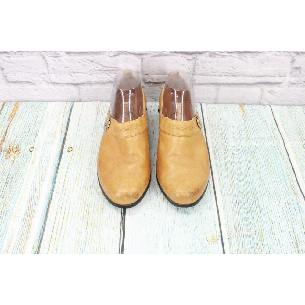 Ariat Tan Leather Slip On Casual Clogs Shoes Size 9.5 B - Picture 5 of 9